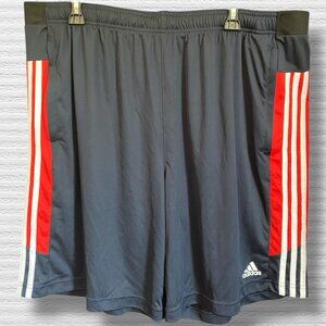 Men's Adidas Aeroready Navy Blue and Red Athletic Shorts 2XL NWT